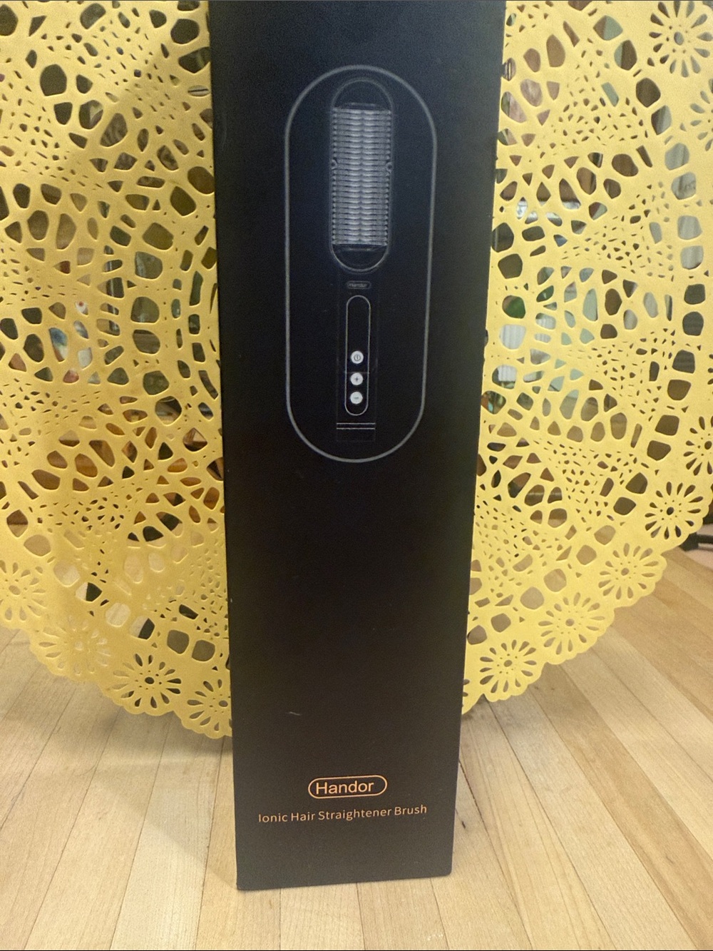 Handor Ionic Hair Straightener Brush - Black